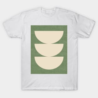 Half Circle 3 - Green Olive 2 T-Shirt